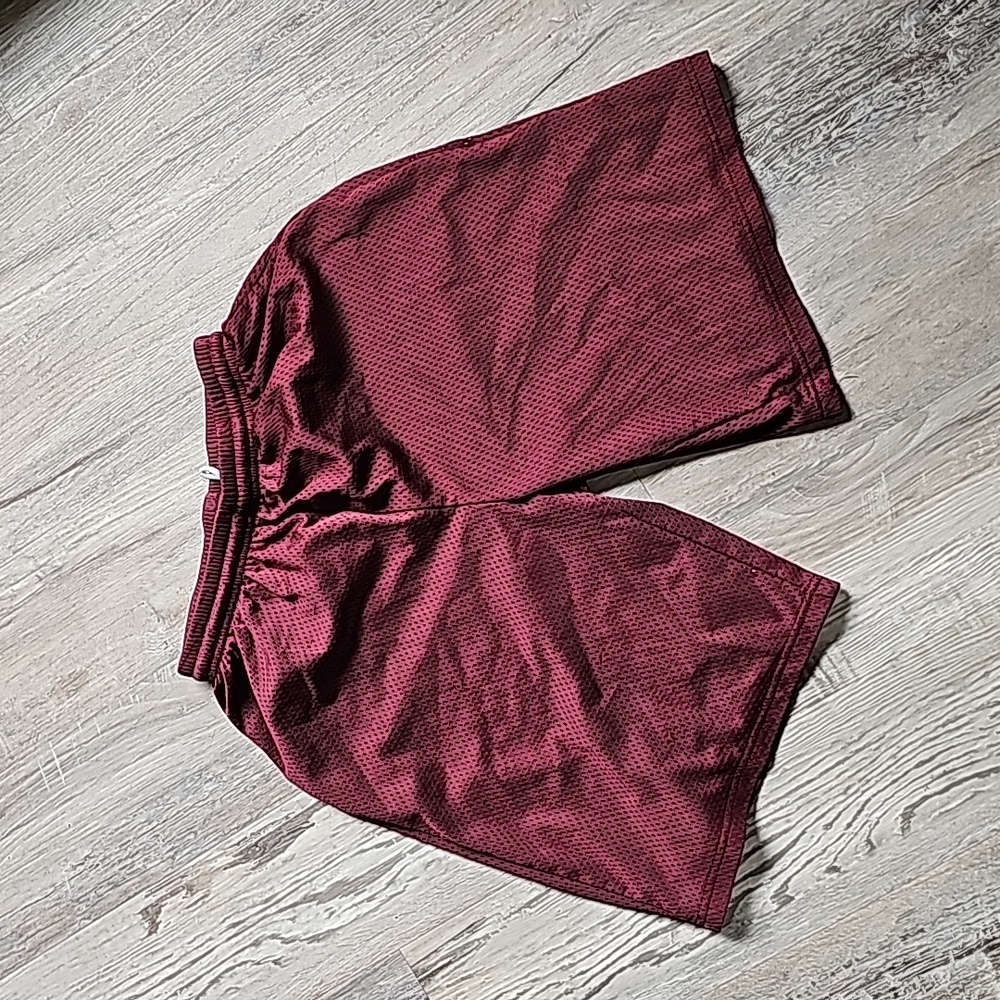 Burgundy (no tag - size Adult Small) Mesh shorts